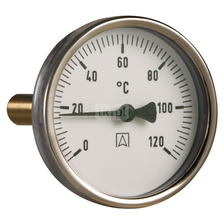 Termometr bimetaliczny BiTh 100 fi 100 mm 0-160 st C tuleja 100 mm 1/2 ax kl 2 0
